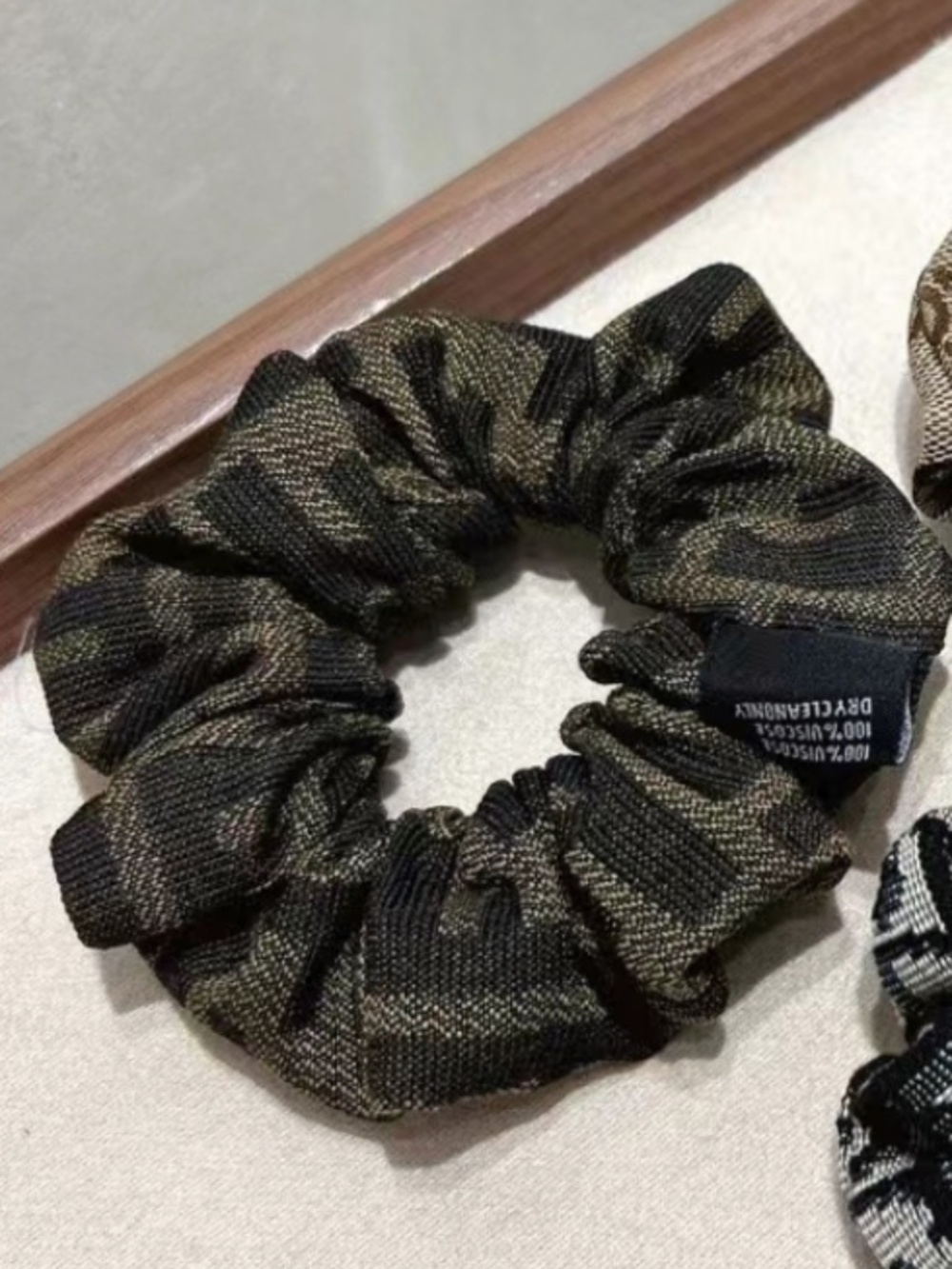 Brown and Black Fashion Scrunchie NEW